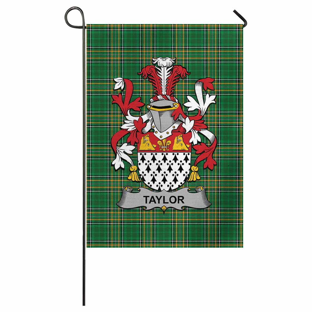 Taylor Irish Clan Tartan Flag with Coat of Arms