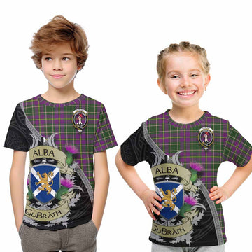 Tartan Vibes Clothing Taylor (Tailylour) Tartan Family Crest Kid T-Shirt Lion Rampant Royal Thistle Shield Celtic Inspired