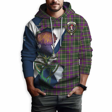 Taylor (Tailyour) Tartan Family Crest Hoodie Scottish Thistle Celtic Inspired