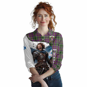 Tartan Vibes Clothing Taylor (Tailylour) Crest Tartan Women's Casual Shirt Inspired by the Freedom of Scottish Warrior