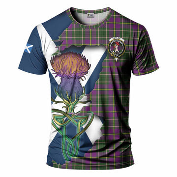 Taylor (Tailyour) Tartan Family Crest T-Shirt Scottish Thistle Celtic Inspired