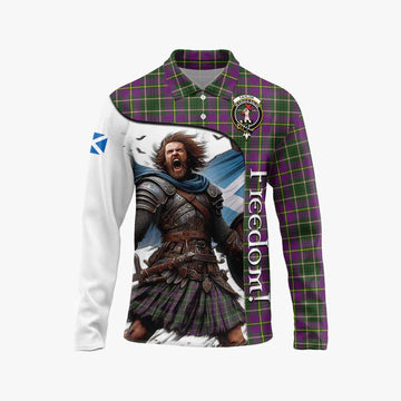 Taylor (Tailyour) Crest Tartan Long Sleeve Polo Shirt Inspired by the Freedom of Scottish Warrior