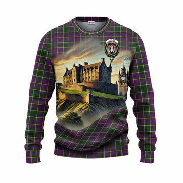 Tartan Vibes Clothing Taylor (Tailylour) Tartan Family Crest Knitted Sweater with Scottish Ancient Castle Style