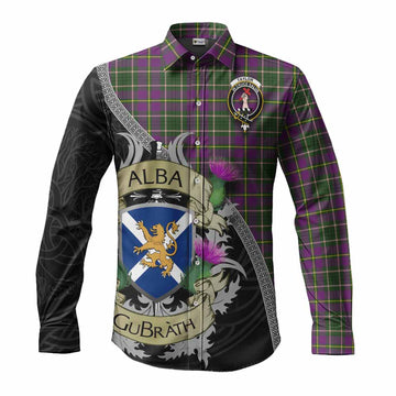 Tartan Vibes Clothing Taylor (Tailylour) Tartan Family Crest Long Sleeve Button Shirt Lion Rampant Royal Thistle Shield Celtic Inspired