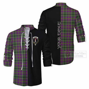 Tartan Vibes Clothing Taylor (Tailylour) Tartan Ghillie Kilt Shirt with Family Crest and Half Of Me Style