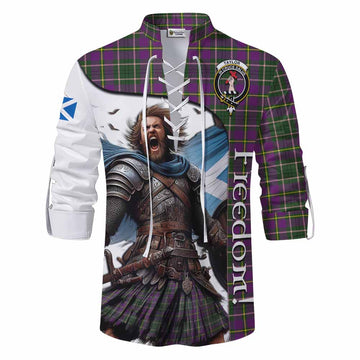 Taylor (Tailyour) Crest Tartan Ghillie Kilt Shirt Inspired by the Freedom of Scottish Warrior