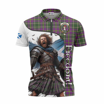 Taylor (Tailyour) Crest Tartan Zipper Polo Shirt Inspired by the Freedom of Scottish Warrior