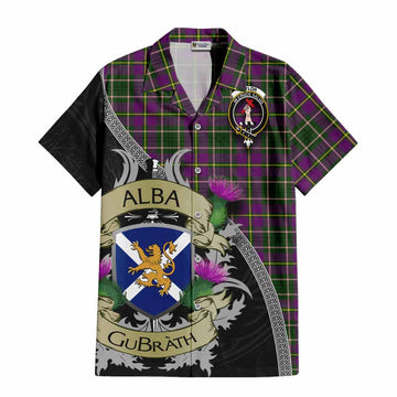 Taylor (Tailyour) Tartan Family Crest Hawaiian Shirt Lion Rampant Royal Thistle Shield Celtic Inspired