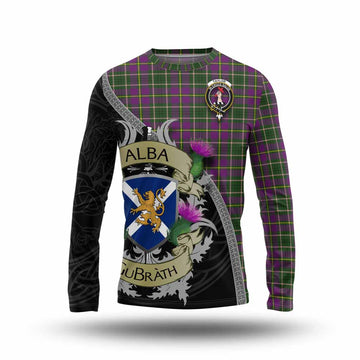Tartan Vibes Clothing Taylor (Tailylour) Tartan Family Crest Long Sleeve T-Shirt Lion Rampant Royal Thistle Shield Celtic Inspired