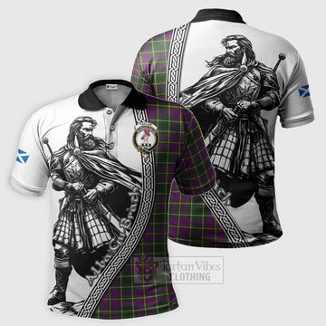 Taylor (Tailyour) Tartan Clan Crest Polo Shirt with Highlander Warrior Celtic Style