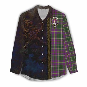 Taylor (Tailyour) Tartan Family Crest Women's Casual Shirt Alba Gu Brath Be Brave Lion Ancient Style