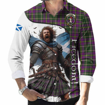 Tartan Vibes Clothing Taylor (Tailylour) Crest Tartan Long Sleeve Button Shirt Inspired by the Freedom of Scottish Warrior