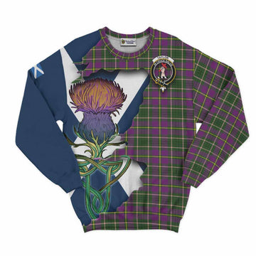Tartan Vibes Clothing Taylor (Tailylour) Tartan Family Crest Sweatshirt Scottish Thistle Celtic Inspired