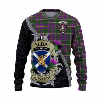 Tartan Vibes Clothing Taylor (Tailylour) Tartan Family Crest Knitted Sweater Lion Rampant Royal Thistle Shield Celtic Inspired
