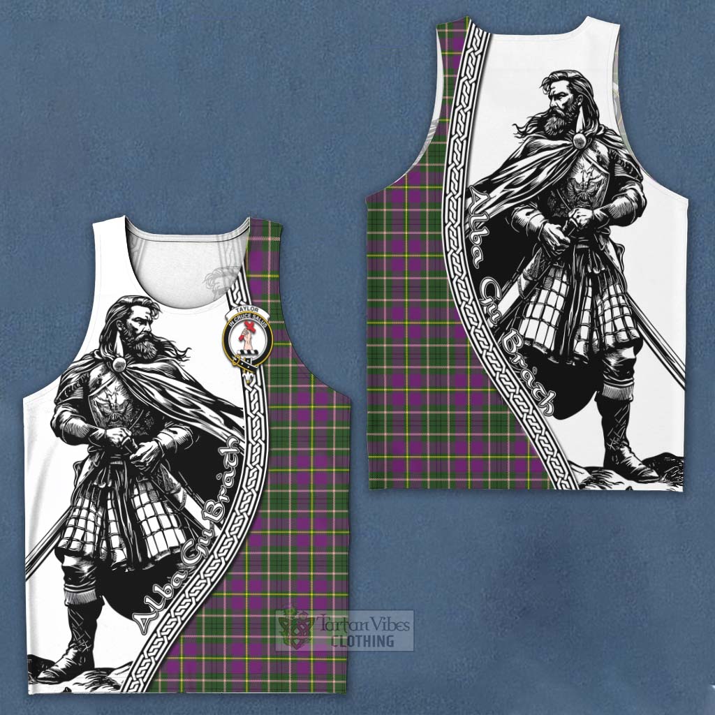 Tartan Vibes Clothing Taylor (Tailylour) Tartan Clan Crest Men's Tank Top with Highlander Warrior Celtic Style