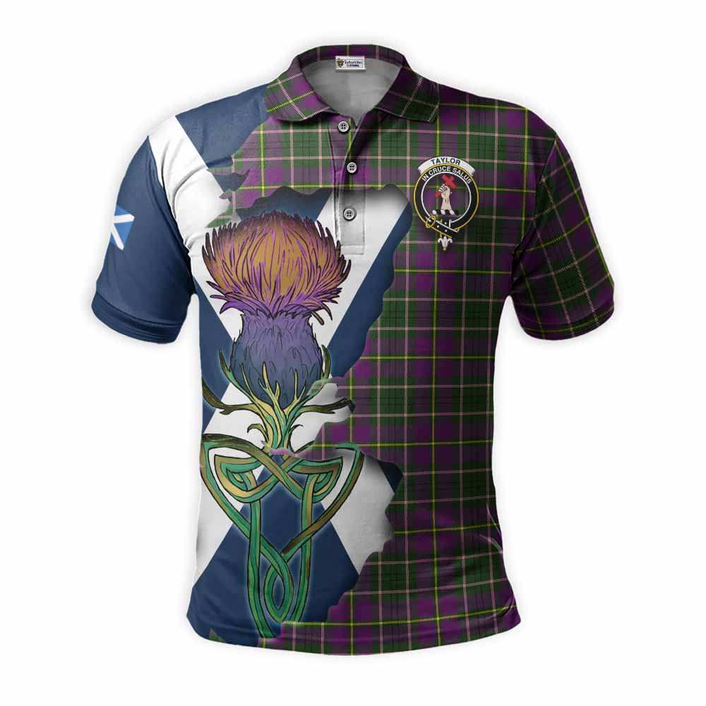 Tartan Vibes Clothing Taylor (Tailylour) Tartan Family Crest Polo Shirt Scottish Thistle Celtic Inspired