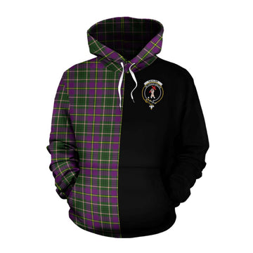 Tartan Vibes Clothing Taylor (Tailylour) Tartan Cotton Hoodie with Family Crest and Half Of Me Style