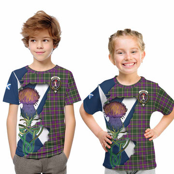 Tartan Vibes Clothing Taylor (Tailylour) Tartan Family Crest Kid T-Shirt Scottish Thistle Celtic Inspired