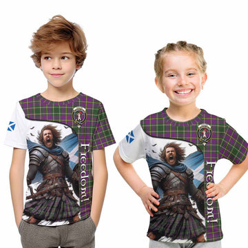 Taylor (Tailyour) Crest Tartan Kid T-Shirt Inspired by the Freedom of Scottish Warrior