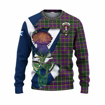 Tartan Vibes Clothing Taylor (Tailylour) Tartan Family Crest Knitted Sweater Scottish Thistle Celtic Inspired