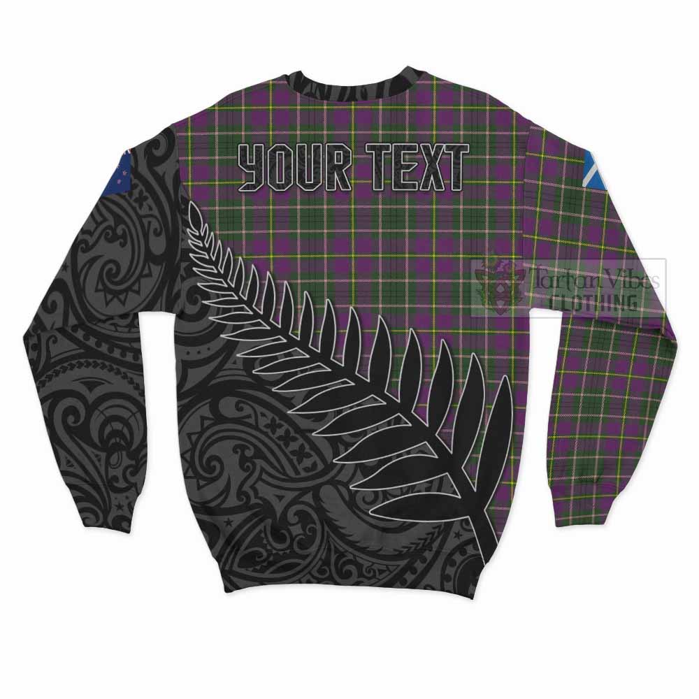 Tartan Vibes Clothing Taylor (Tailylour) Crest Tartan Sweatshirt with New Zealand Silver Fern Half Style