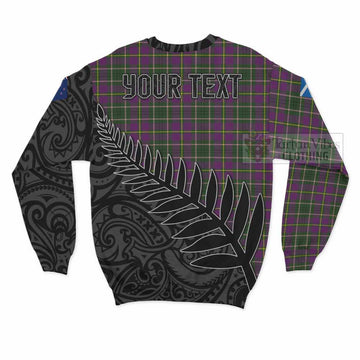 Tartan Vibes Clothing Taylor (Tailylour) Crest Tartan Sweatshirt with New Zealand Silver Fern Half Style