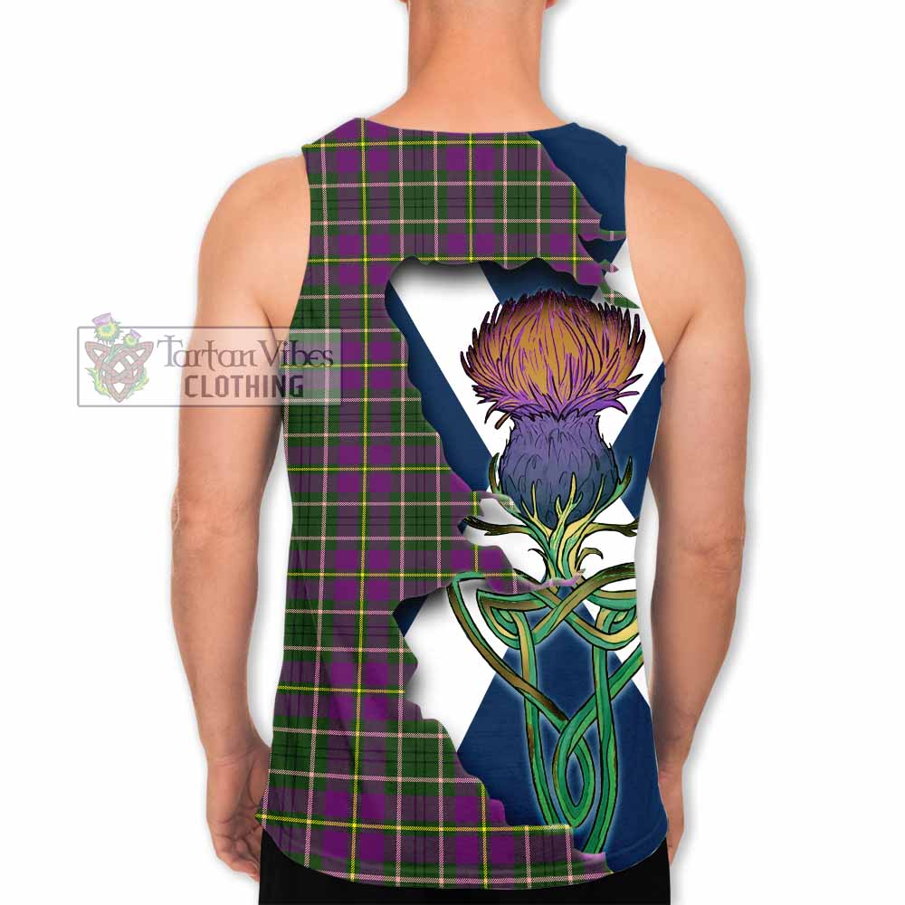 Tartan Vibes Clothing Taylor (Tailylour) Tartan Family Crest Men's Tank Top Scottish Thistle Celtic Inspired