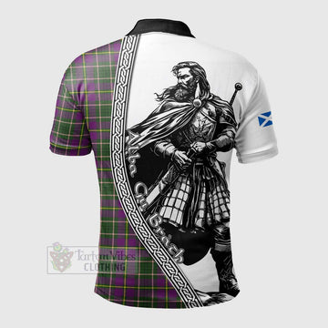 Taylor (Tailyour) Tartan Clan Crest Polo Shirt with Highlander Warrior Celtic Style