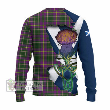 Tartan Vibes Clothing Taylor (Tailylour) Tartan Family Crest Knitted Sweater Scottish Thistle Celtic Inspired