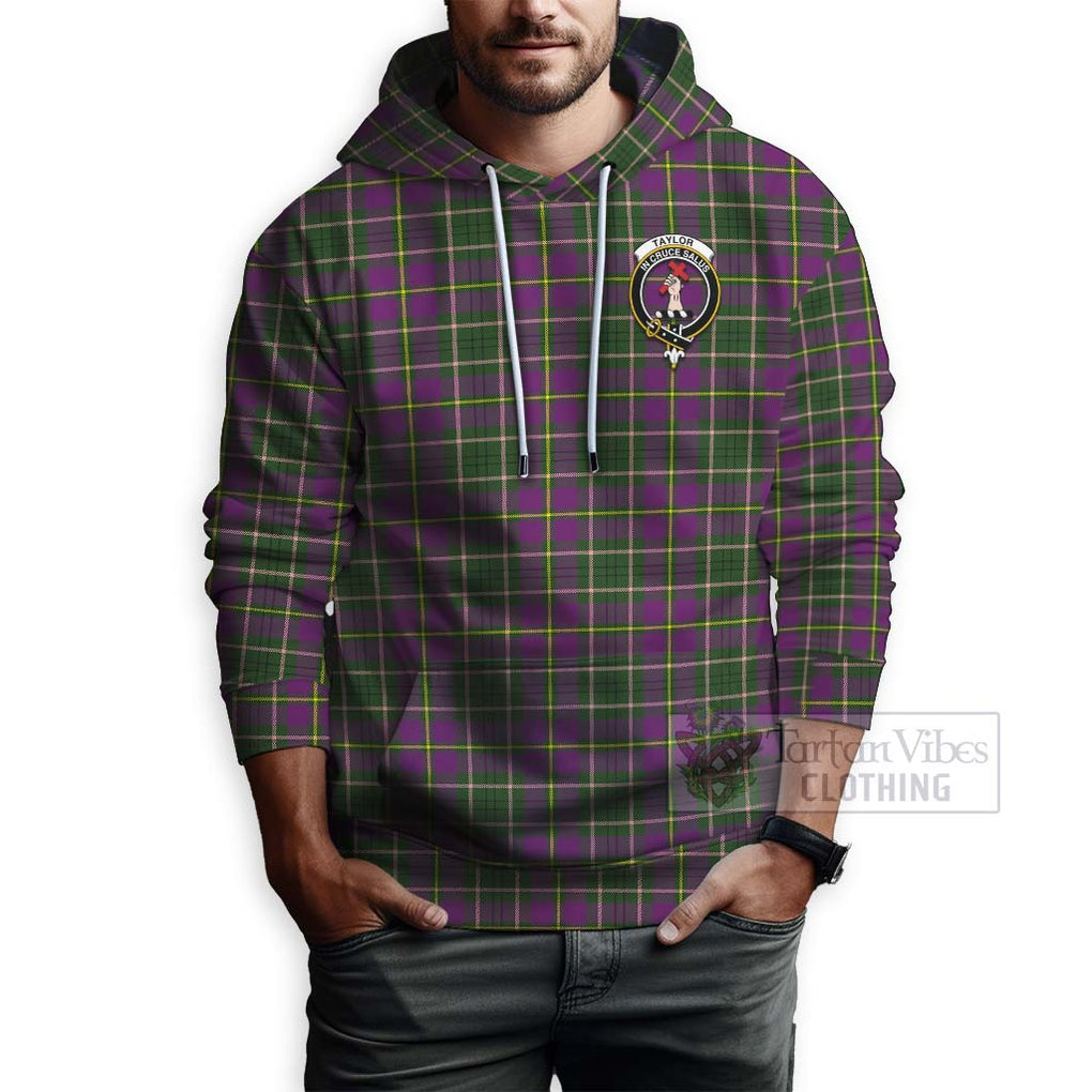 Tartan Vibes Clothing Taylor (Tailylour) Tartan Hoodie with Family Crest and Bearded Skull Holding Bottles of Whiskey