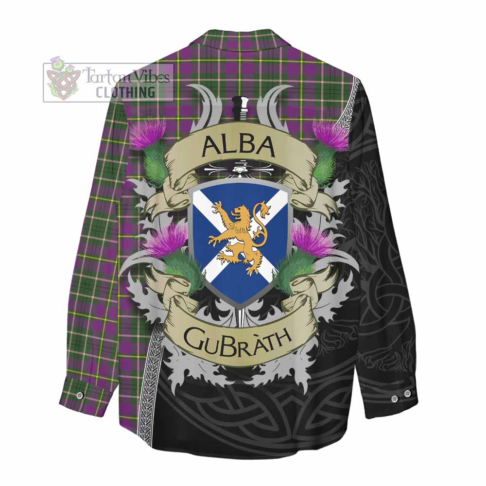 Tartan Vibes Clothing Taylor (Tailylour) Tartan Family Crest Women's Casual Shirt Lion Rampant Royal Thistle Shield Celtic Inspired