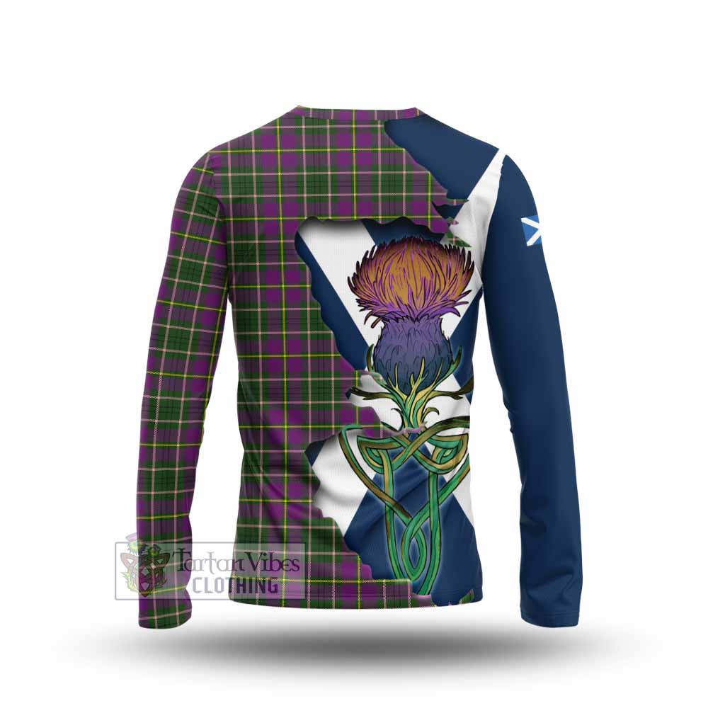 Tartan Vibes Clothing Taylor (Tailylour) Tartan Family Crest Long Sleeve T-Shirt Scottish Thistle Celtic Inspired