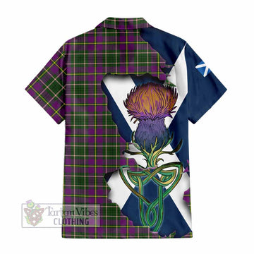 Taylor (Tailyour) Tartan Family Crest Hawaiian Shirt Scottish Thistle Celtic Inspired
