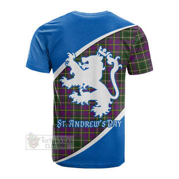 Taylor (Tailyour) Family Crest Tartan Cotton T-shirt Celebrate Saint Andrew's Day in Style