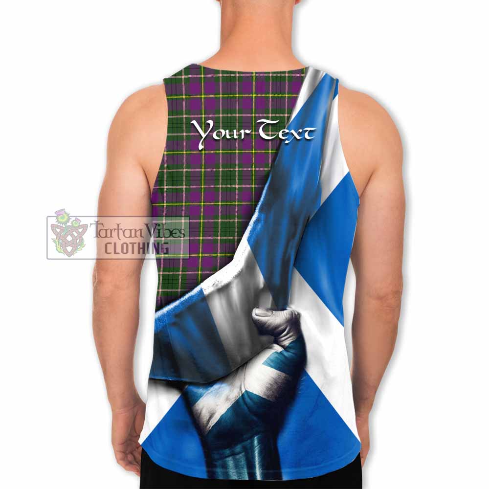 Tartan Vibes Clothing Taylor (Tailylour) Tartan Men's Tank Top with Family Crest Scotland Patriotic Style