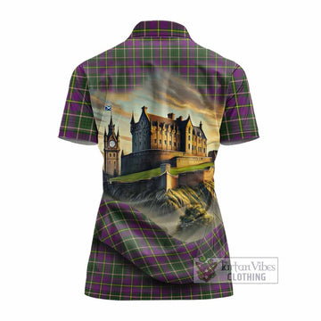 Tartan Vibes Clothing Taylor (Tailylour) Tartan Family Crest Women's Polo Shirt with Scottish Ancient Castle Stype