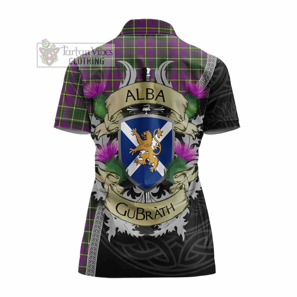 Tartan Vibes Clothing Taylor (Tailylour) Tartan Family Crest Women's Polo Shirt Lion Rampant Royal Thistle Shield Celtic Inspired