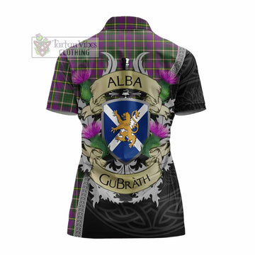 Tartan Vibes Clothing Taylor (Tailylour) Tartan Family Crest Women's Polo Shirt Lion Rampant Royal Thistle Shield Celtic Inspired