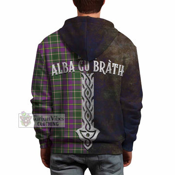 Taylor (Tailyour) Tartan Family Crest Hoodie Alba Gu Brath Be Brave Lion Ancient Style