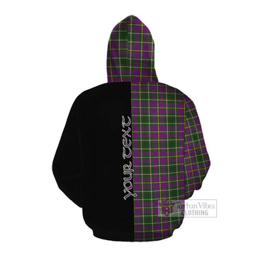 Tartan Vibes Clothing Taylor (Tailylour) Tartan Cotton Hoodie with Family Crest and Half Of Me Style
