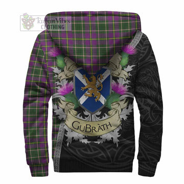 Taylor (Tailyour) Tartan Family Crest Sherpa Hoodie Lion Rampant Royal Thistle Shield Celtic Inspired