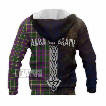 Taylor (Tailyour) Tartan Family Crest Knitted Hoodie Alba Gu Brath Be Brave Lion Ancient Style
