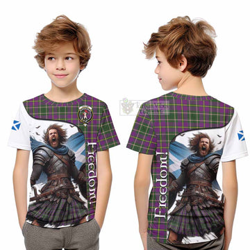 Taylor (Tailyour) Crest Tartan Kid T-Shirt Inspired by the Freedom of Scottish Warrior