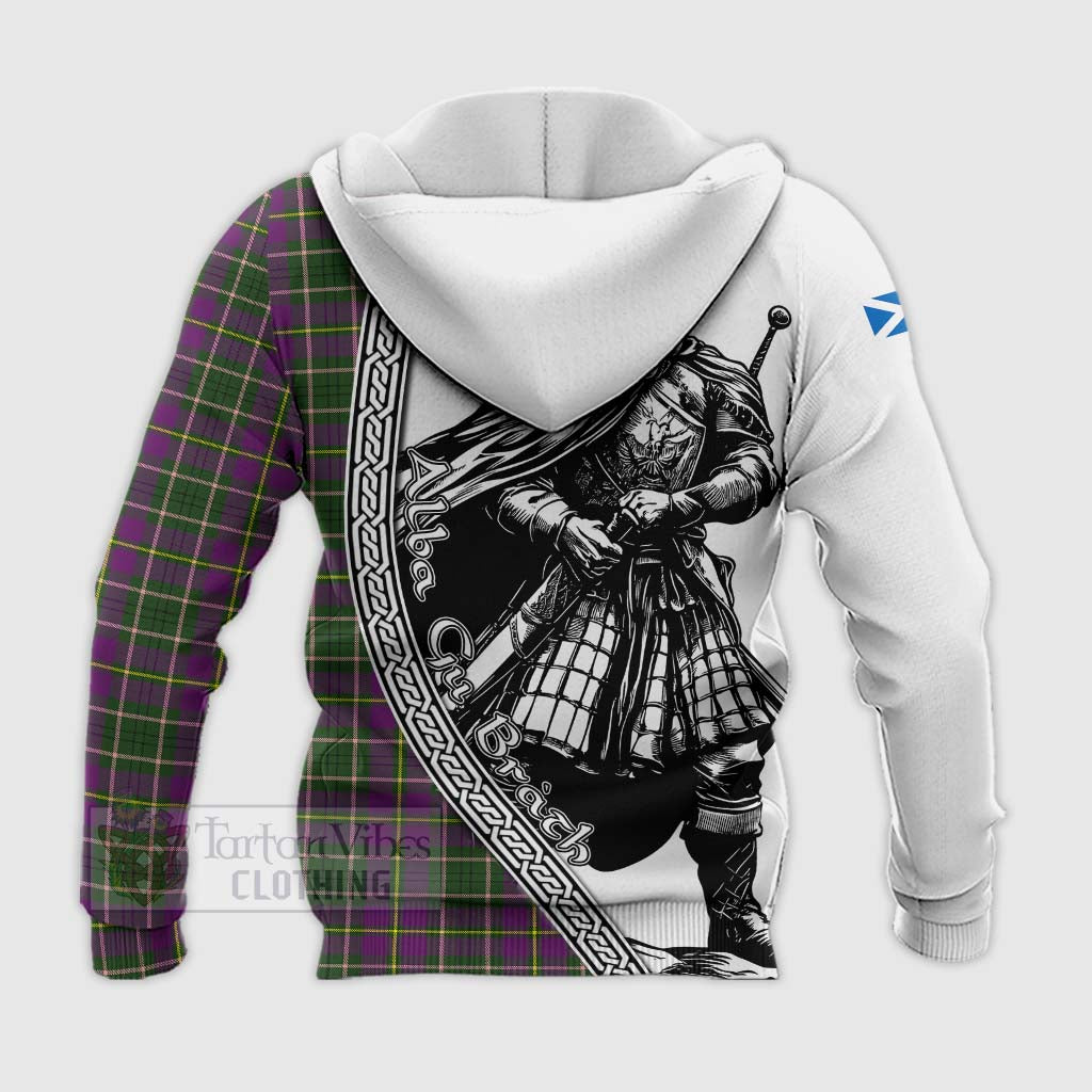 Tartan Vibes Clothing Taylor (Tailylour) Tartan Clan Crest Knitted Hoodie with Highlander Warrior Celtic Style