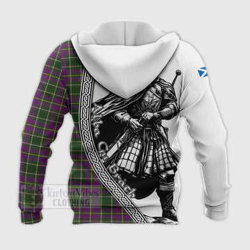 Tartan Vibes Clothing Taylor (Tailylour) Tartan Clan Crest Knitted Hoodie with Highlander Warrior Celtic Style