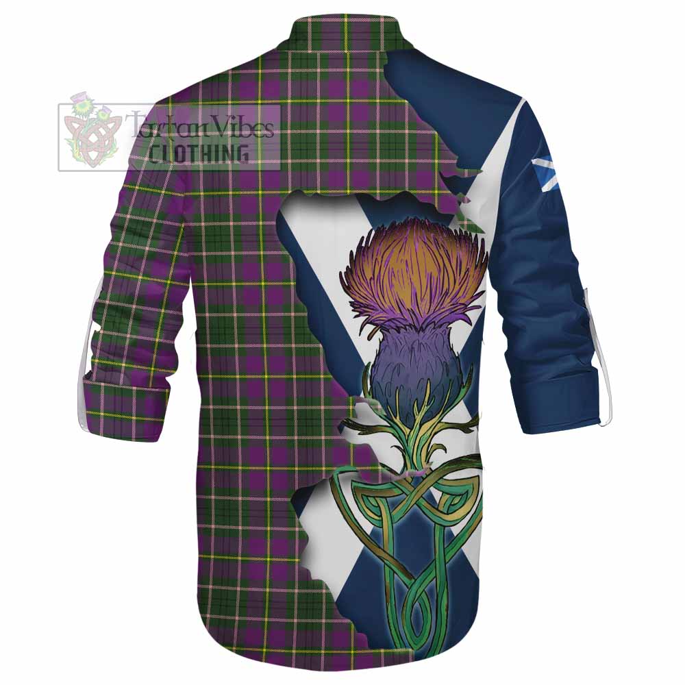 Tartan Vibes Clothing Taylor (Tailylour) Tartan Family Crest Ghillie Kilt Shirt Scottish Thistle Celtic Inspired