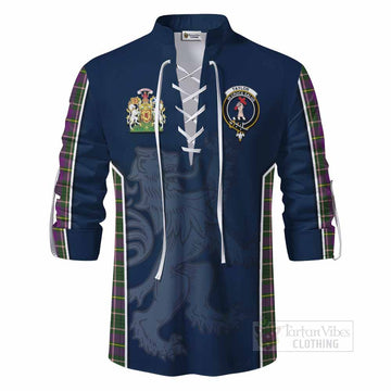 Tartan Vibes Clothing Taylor (Tailylour) Tartan Ghillie Kilt Shirt with Family Crest and Lion Rampant Vibes Sport Style
