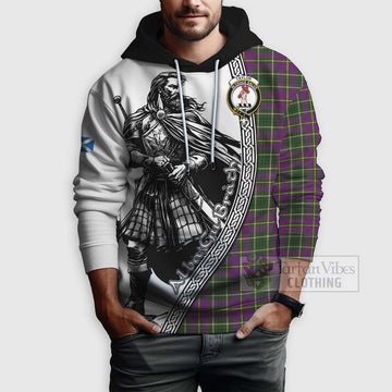 Tartan Vibes Clothing Taylor (Tailylour) Tartan Clan Crest Hoodie with Highlander Warrior Celtic Style