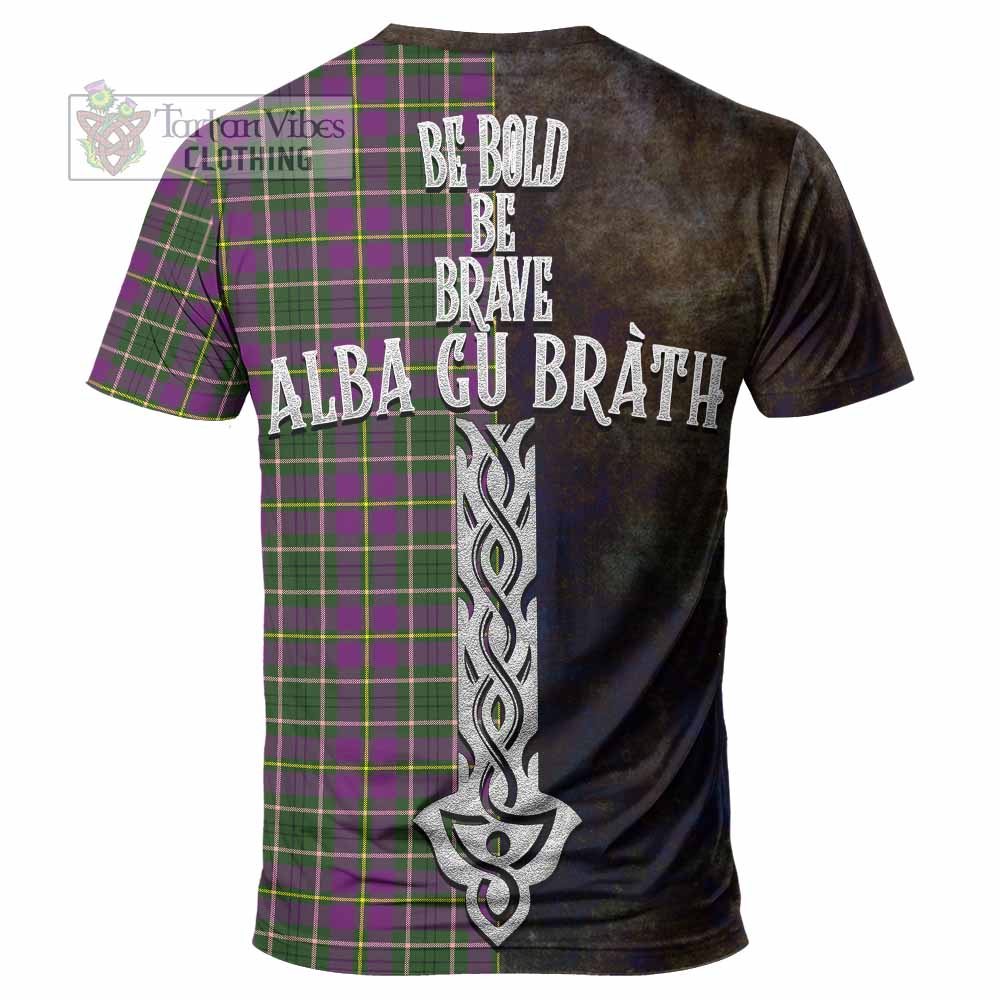 Tartan Vibes Clothing Taylor (Tailylour) Tartan Family Crest T-Shirt Alba Gu Brath Be Brave Lion Ancient Style
