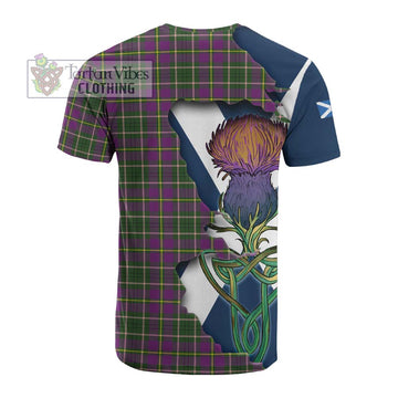 Taylor (Tailyour) Tartan Family Crest Cotton T-shirt Scottish Thistle Celtic Inspired